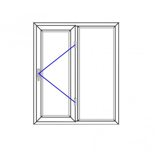 پنجره UPVC ساده سایز 1001*1197
