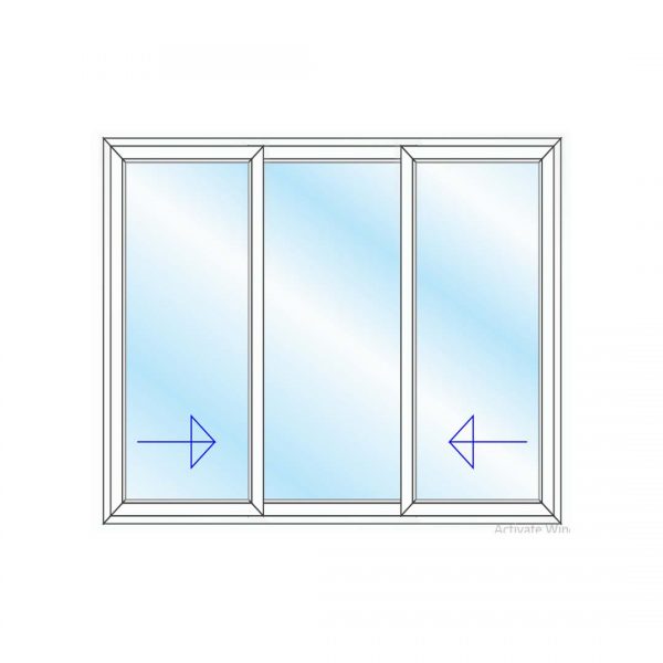 پنجره UPVC ساده سایز 2904*2234